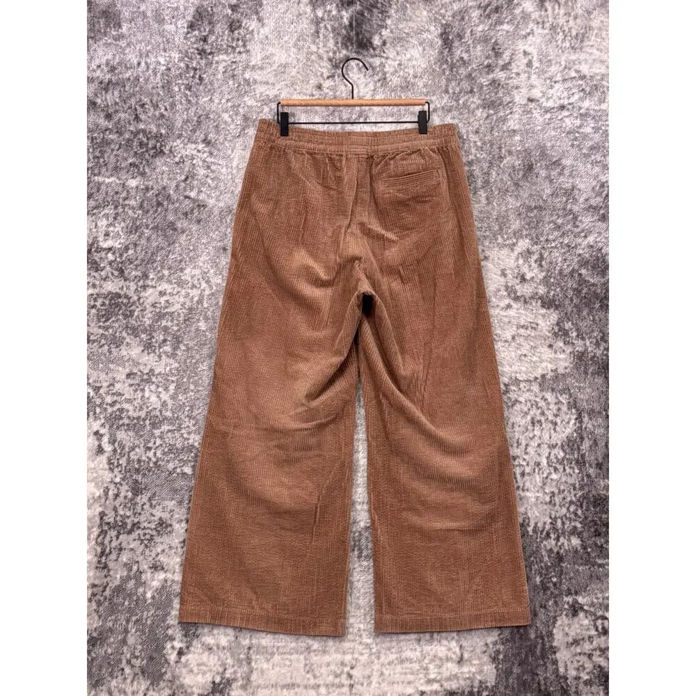 Marine Layer Allison Corduroy Wide Leg Pants Large Womens Tan - Picture 2 of 8